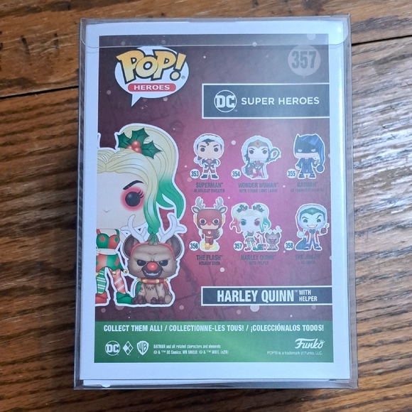 Funko Pop Harley Quinn with Helper - Red, Green, White - Picture 2 of 2